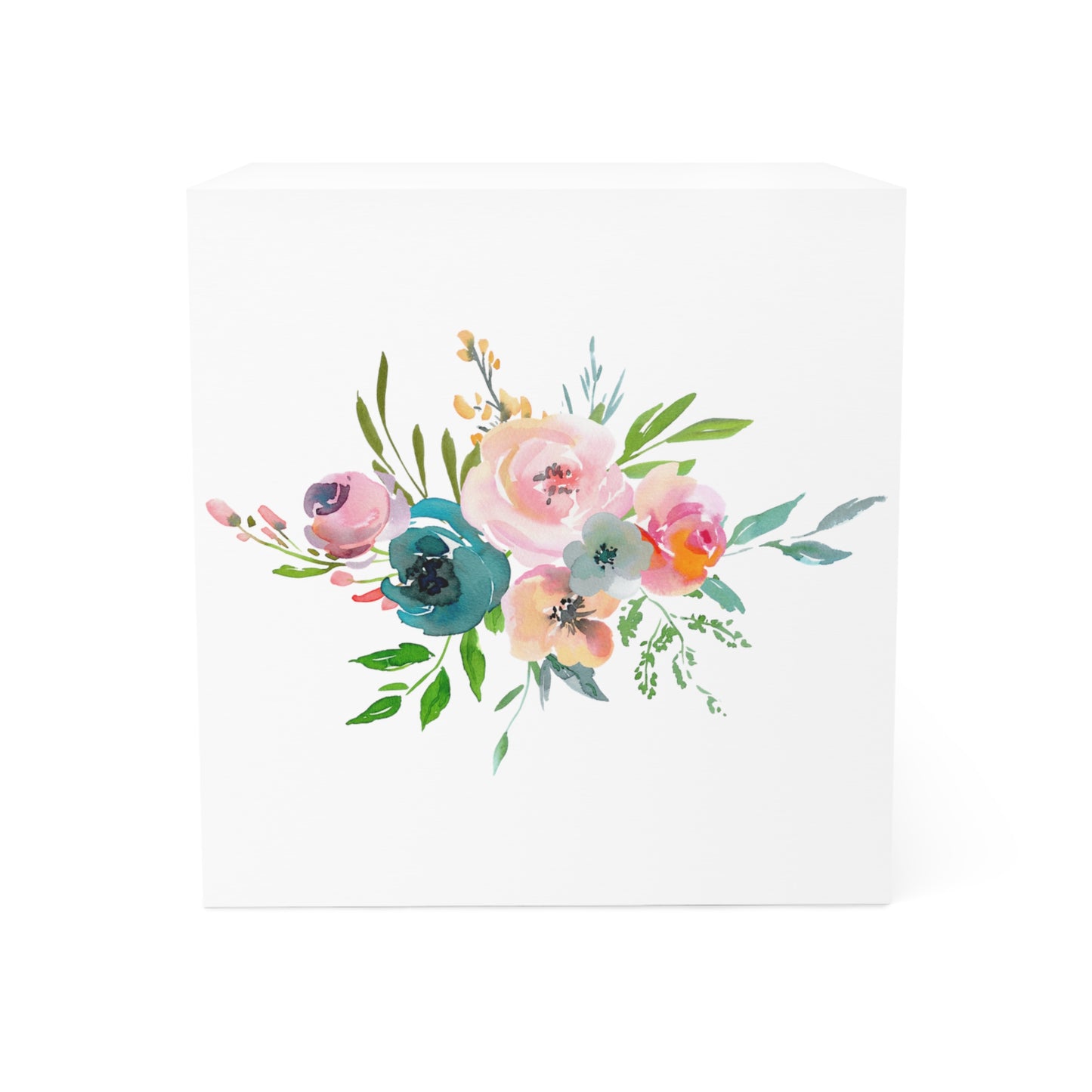 Light Floral Bouquet Note Cube