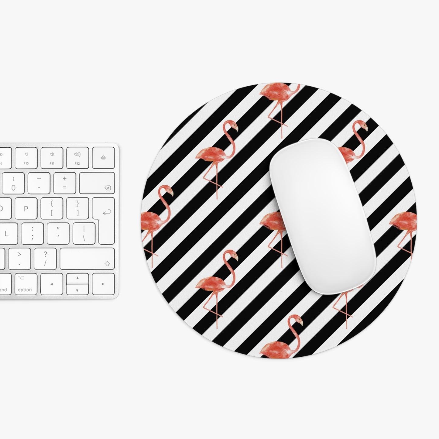 Flamingo Black Mouse Pad