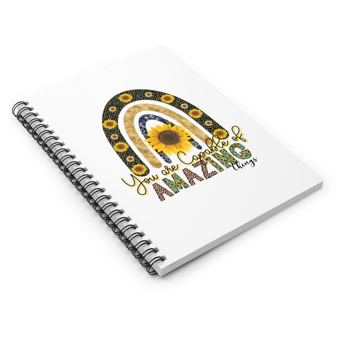 Motivational- You Are Capable-Spiral Notebook - Ruled Line