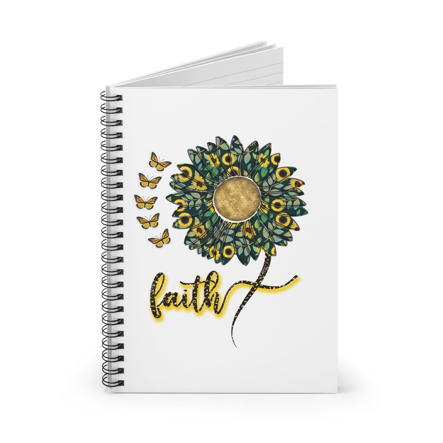 Sunflower of Faith Spiral Notebook - Ruled Line