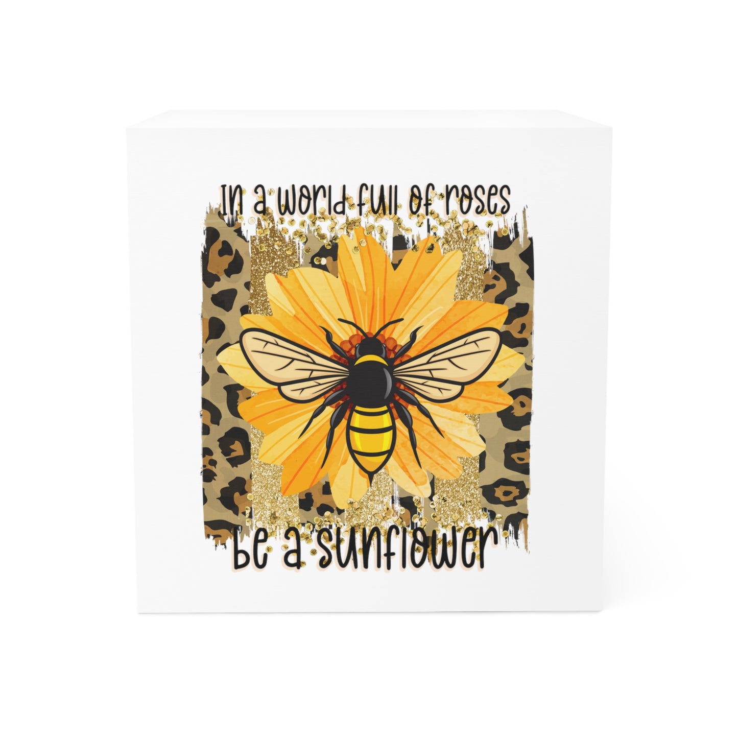 Bee A Sunflower Note Cube
