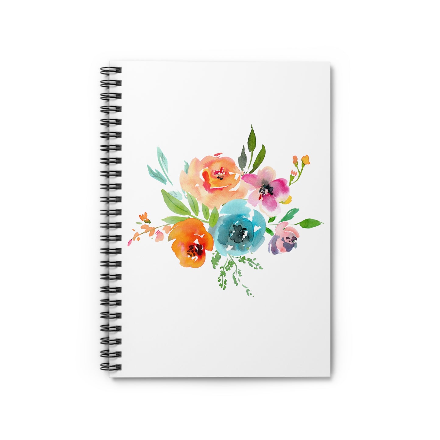 Bright Floral Bouquet Spiral Notebook - Ruled Line