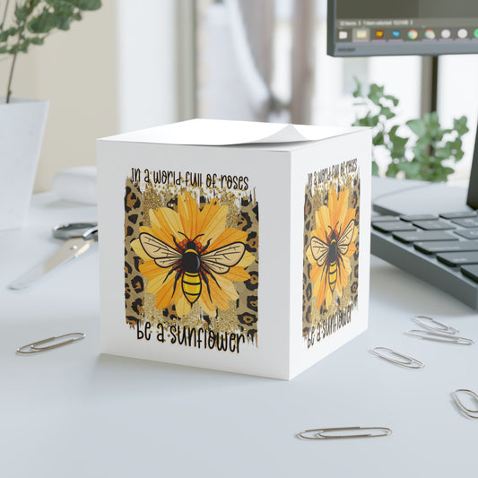 Bee A Sunflower Note Cube