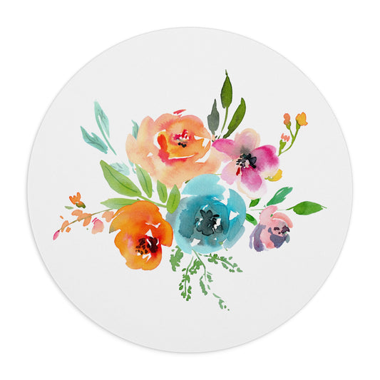 Bright Floral Bouquet Mouse Pad