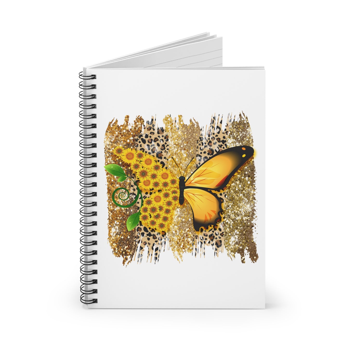 Split Butterfly Spiral Notebook - Ruled Line