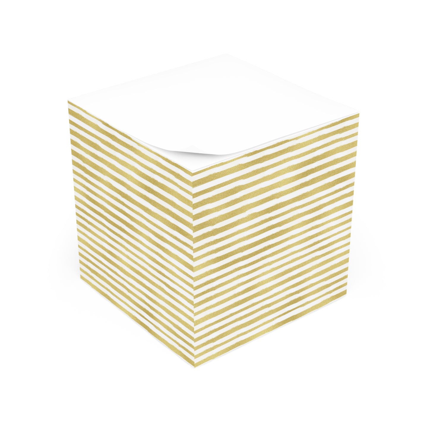 Gold Stripe Note Cube