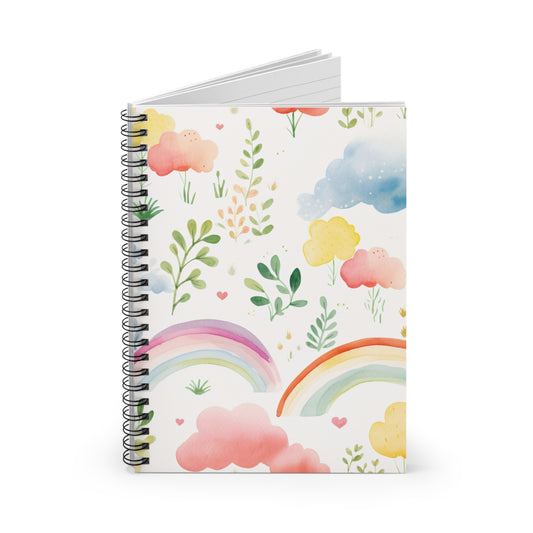 Rainbow Collection 6 Watercolor Spiral Notebook - Ruled Line
