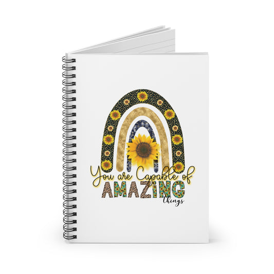 Motivational- You Are Capable-Spiral Notebook - Ruled Line