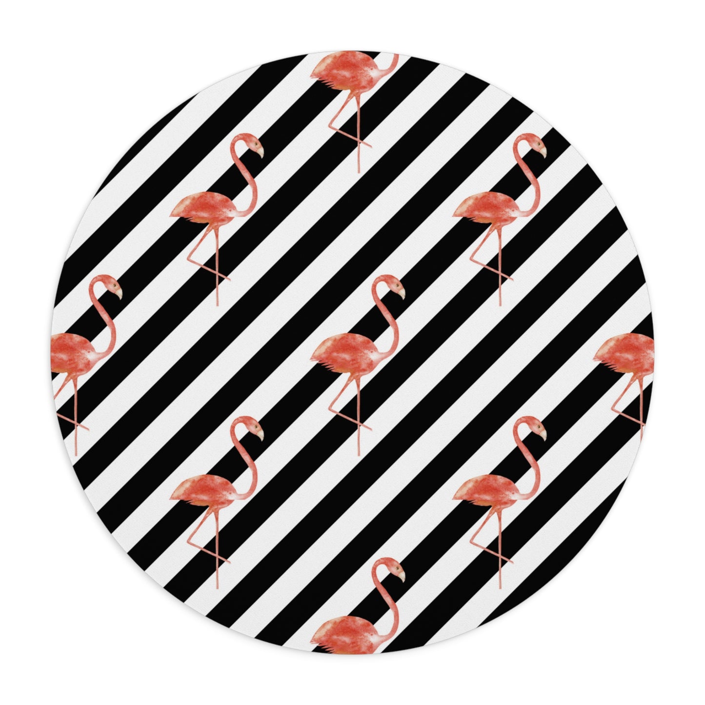 Flamingo Black Mouse Pad