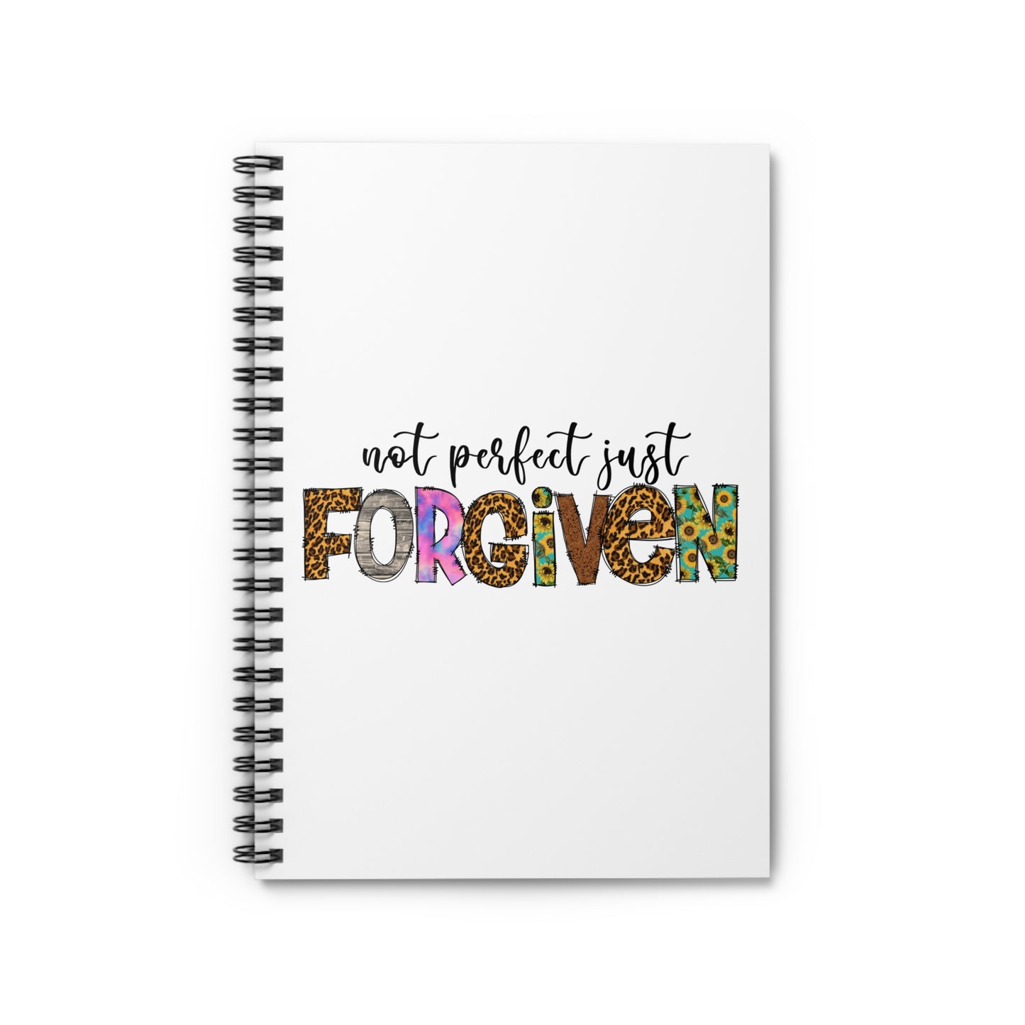 Forgiven Spiral Notebook - Ruled Line- White