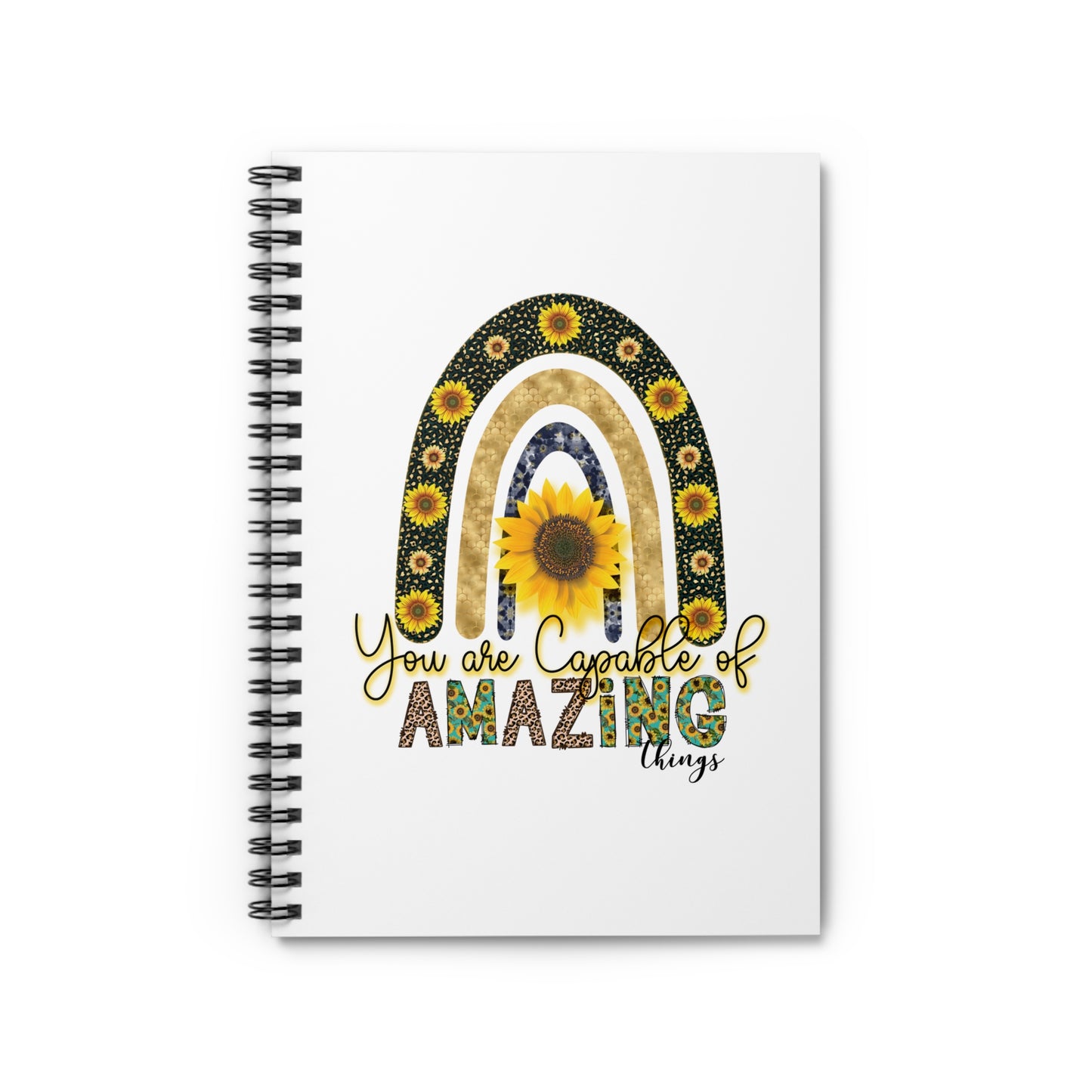 Motivational- You Are Capable-Spiral Notebook - Ruled Line
