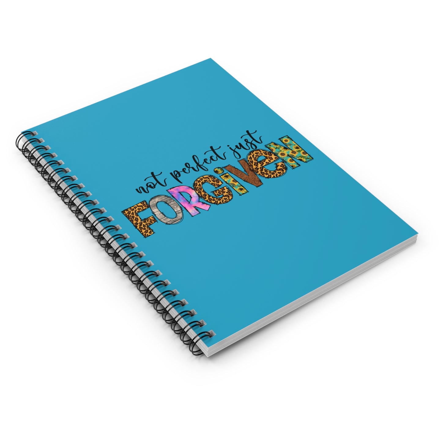 Forgiven Spiral Notebook - Ruled Line- Turquoise