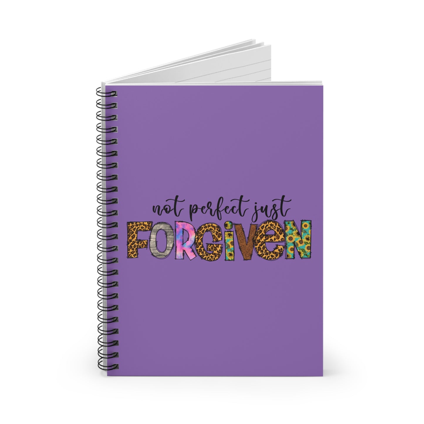 Forgiven Spiral Notebook - Ruled Line-Purple