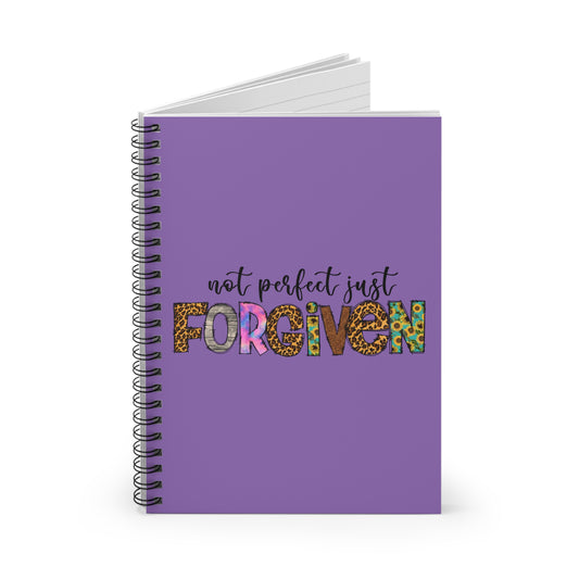 Forgiven Spiral Notebook - Ruled Line-Purple