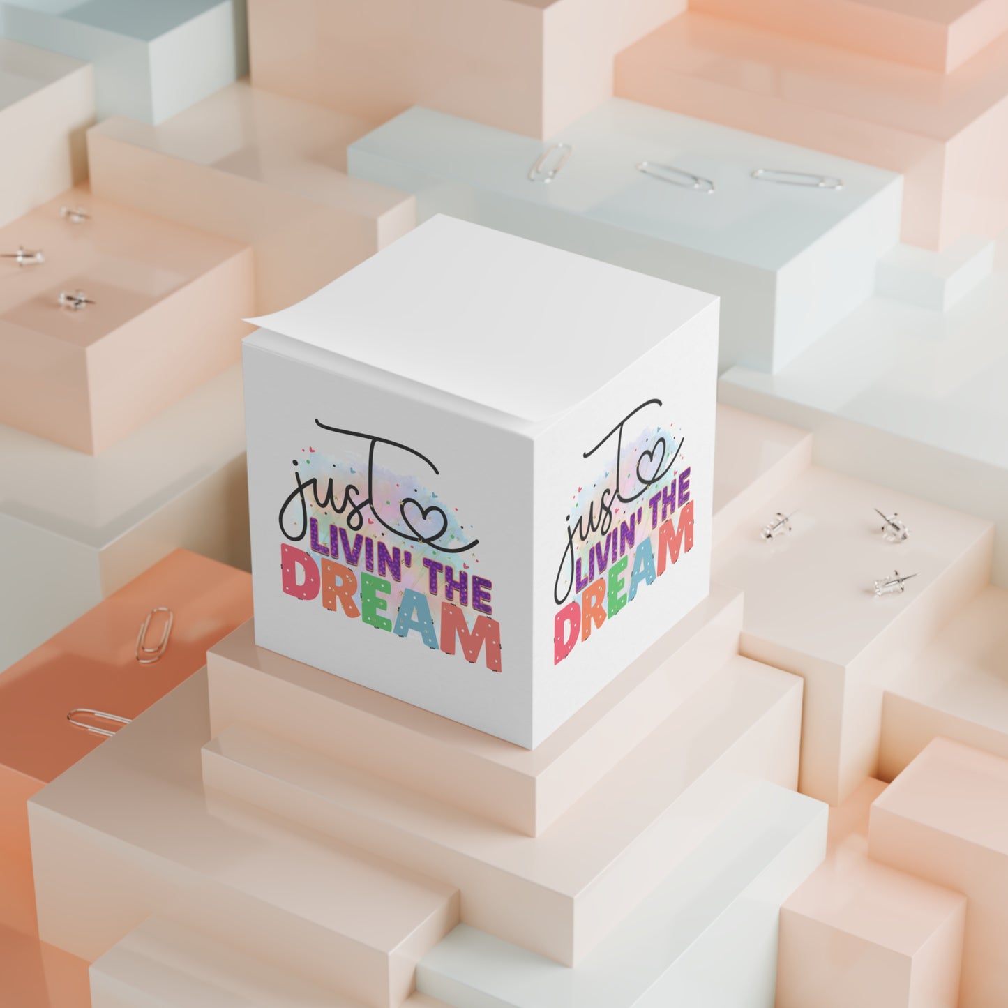Just Livin' The Dream Note Cube