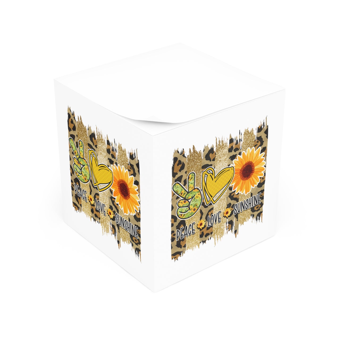 Peace Love Sunshine Note Cube