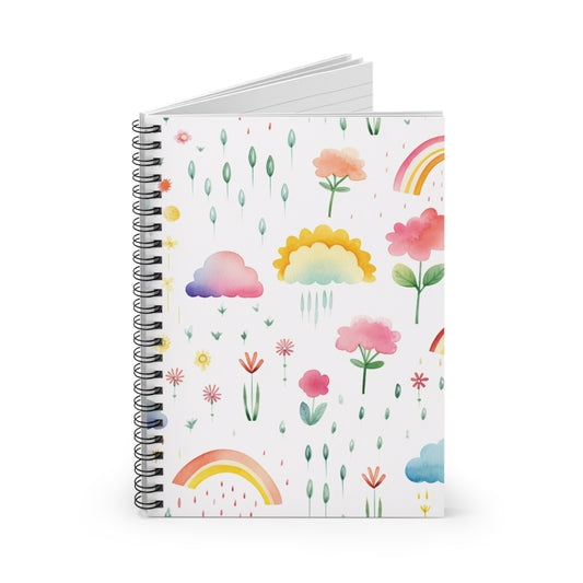 Rainbow Collection 2 Watercolor Spiral Notebook - Ruled Line