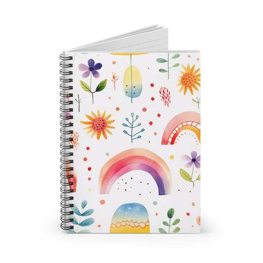 Rainbow Collection 3 Watercolor Spiral Notebook - Ruled Line