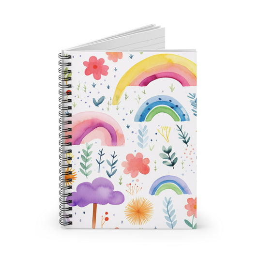 Rainbow Collection 1 Watercolor Spiral Notebook - Ruled Line