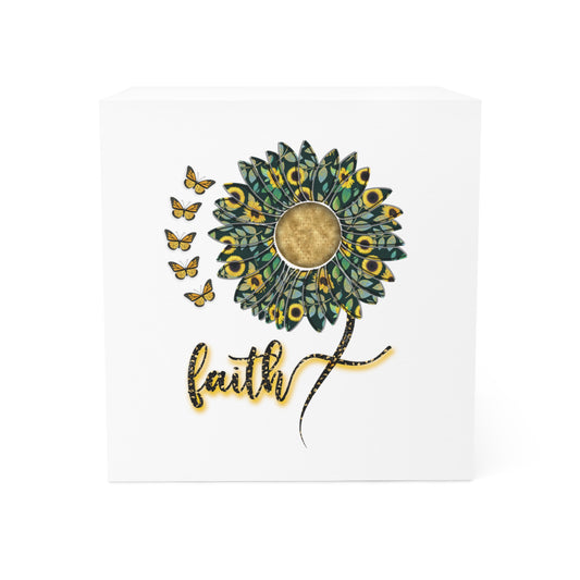 Faith Sunflower Note Cube