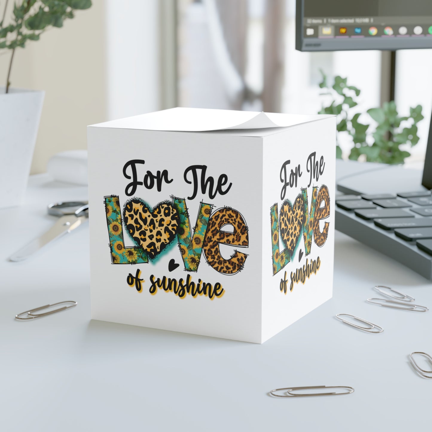 For The Love of Sunshine Note Cube