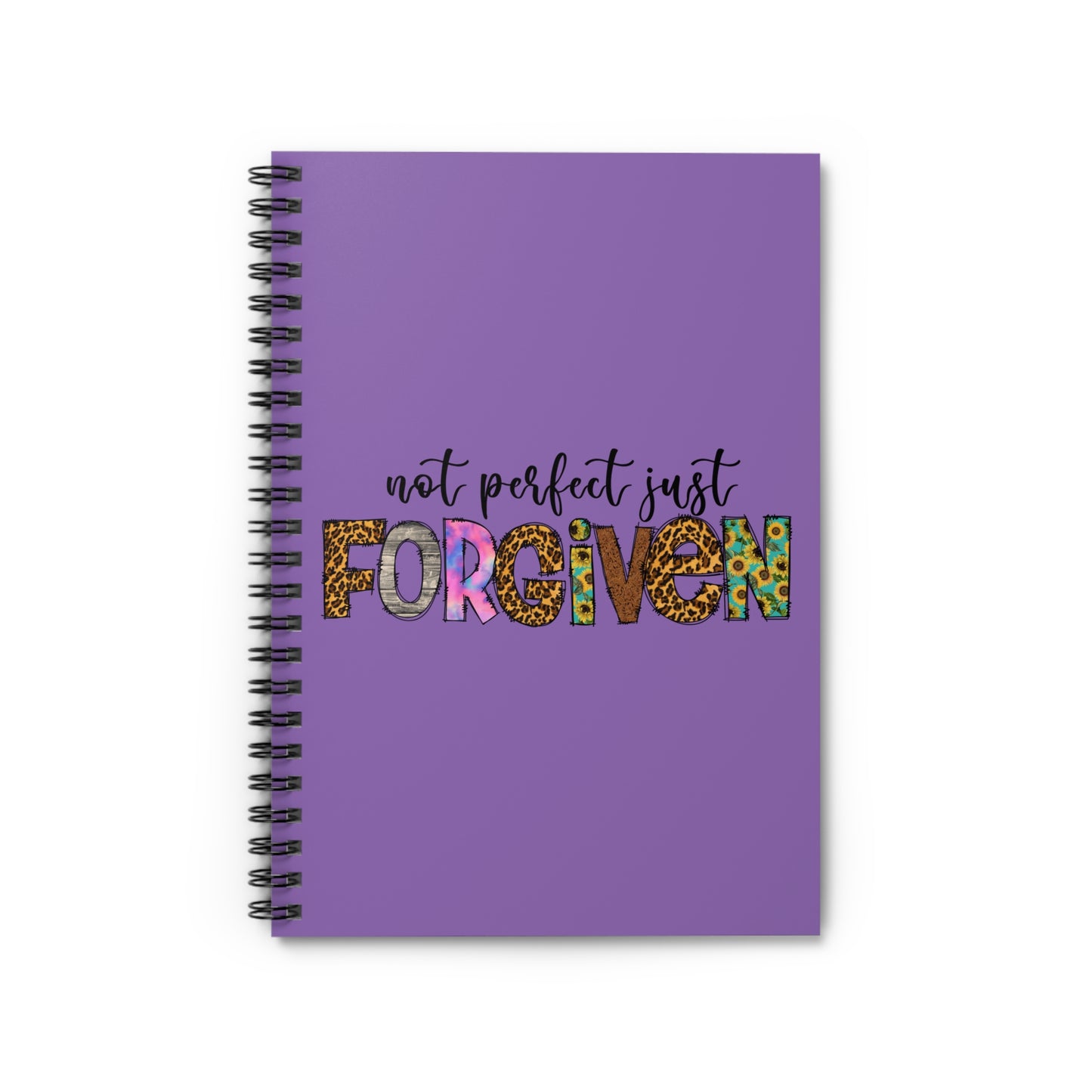 Forgiven Spiral Notebook - Ruled Line-Purple