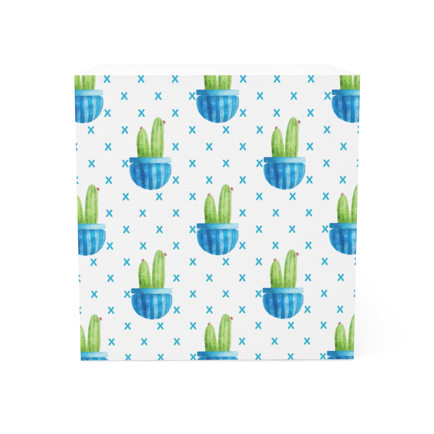 Blue Cactus Note Cube