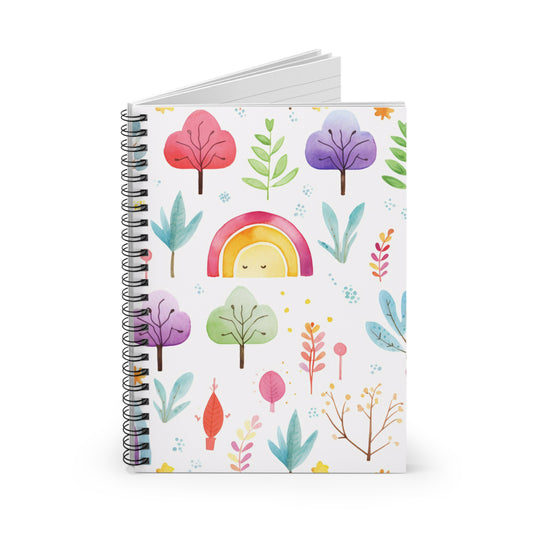Rainbow Collection 5 Watercolor Spiral Notebook - Ruled Line