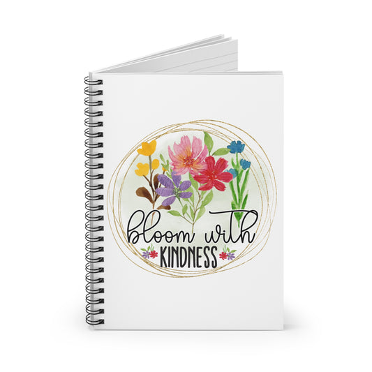 Bloom With Kindness Notebook - Ruled Line