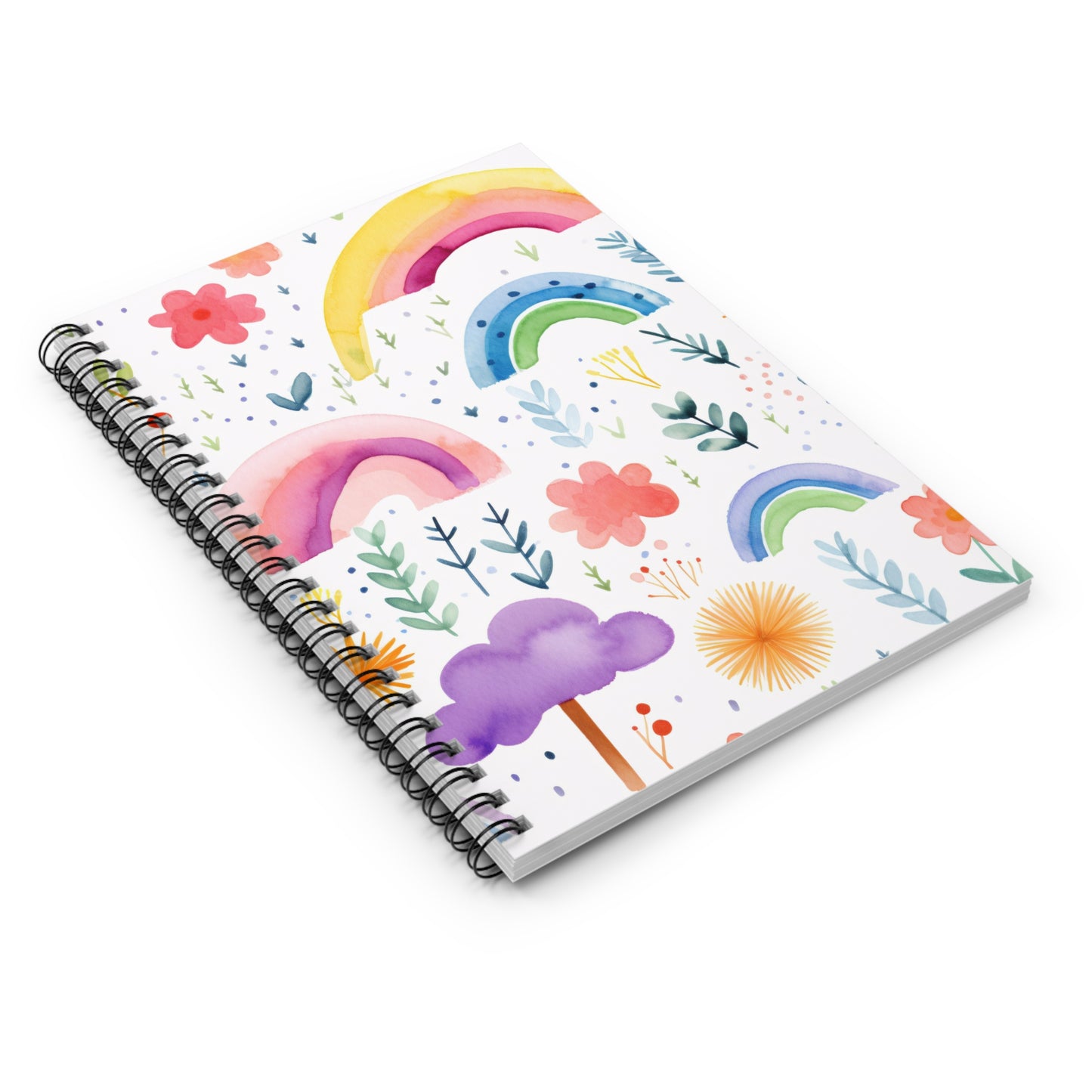 Rainbow Collection 1 Watercolor Spiral Notebook - Ruled Line