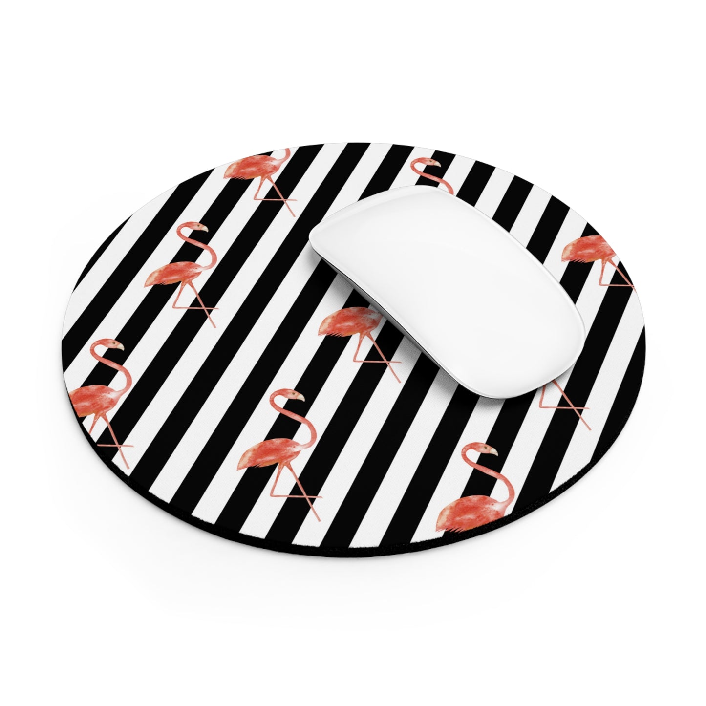 Flamingo Black Mouse Pad