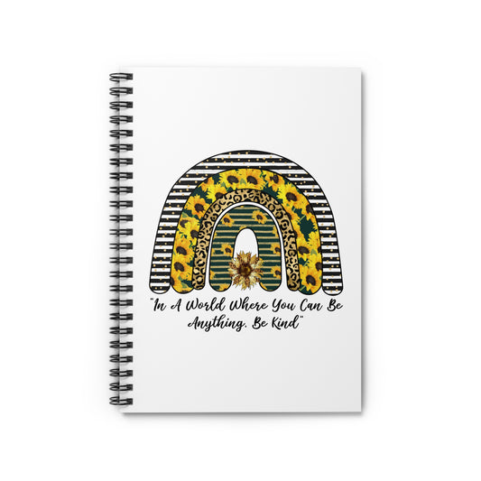 Be Kind Rainbow Spiral Notebook - Ruled Line