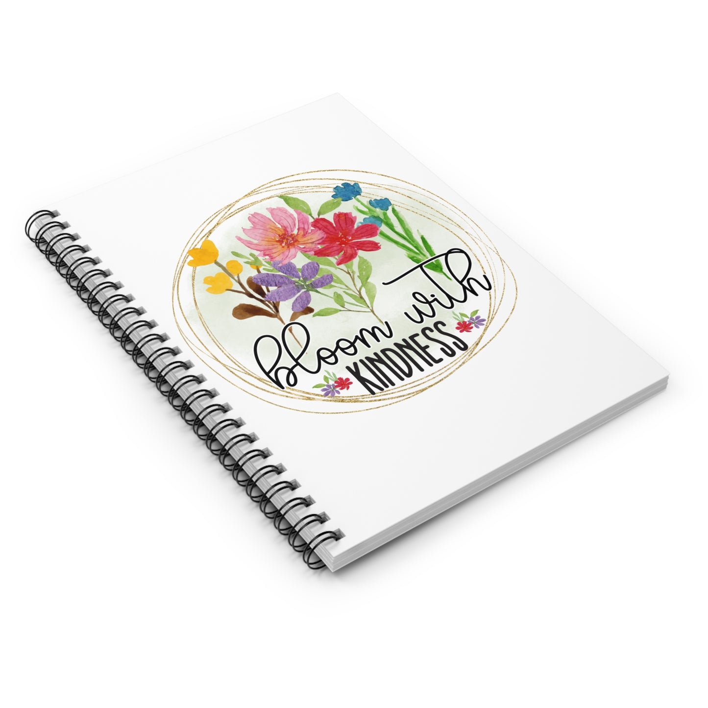 Bloom With Kindness Notebook - Ruled Line
