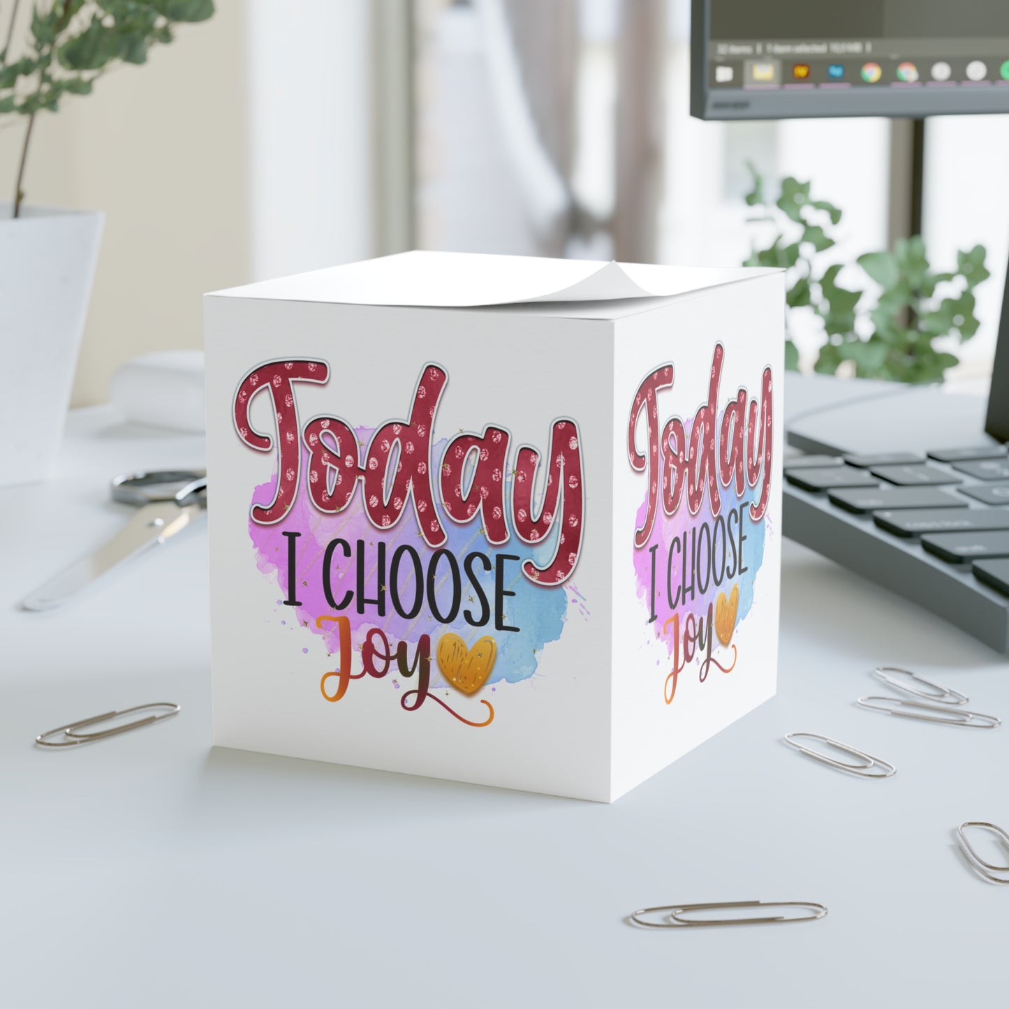 Today I Choose Joy Motivational Note Cube