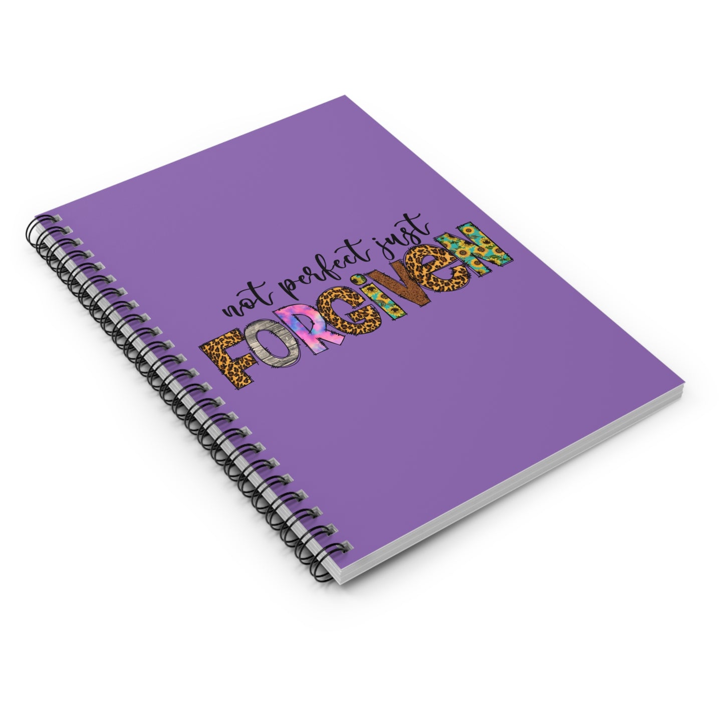 Forgiven Spiral Notebook - Ruled Line-Purple