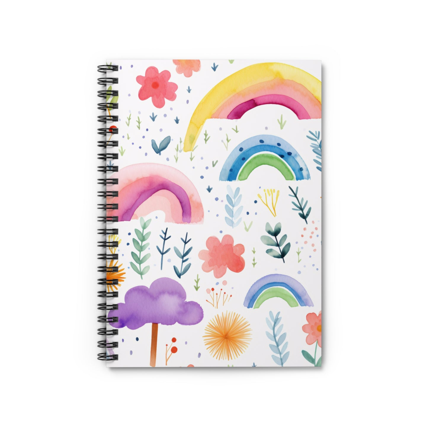 Rainbow Collection 1 Watercolor Spiral Notebook - Ruled Line