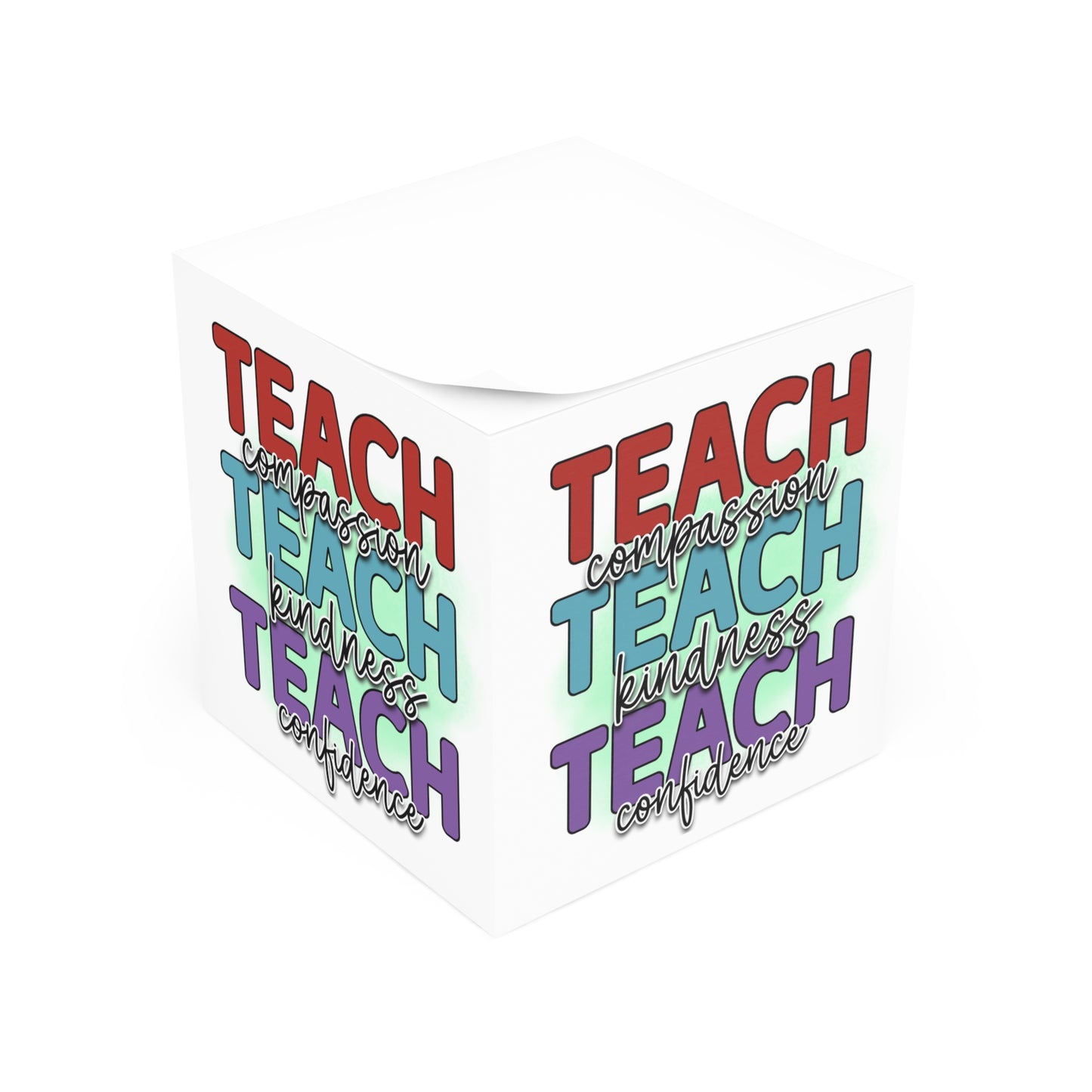 Teach Teach Teach Note Cube