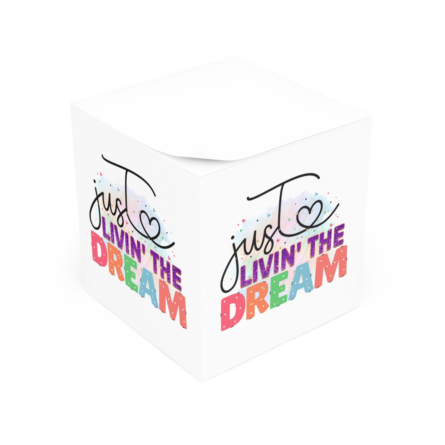 Just Livin' The Dream Note Cube