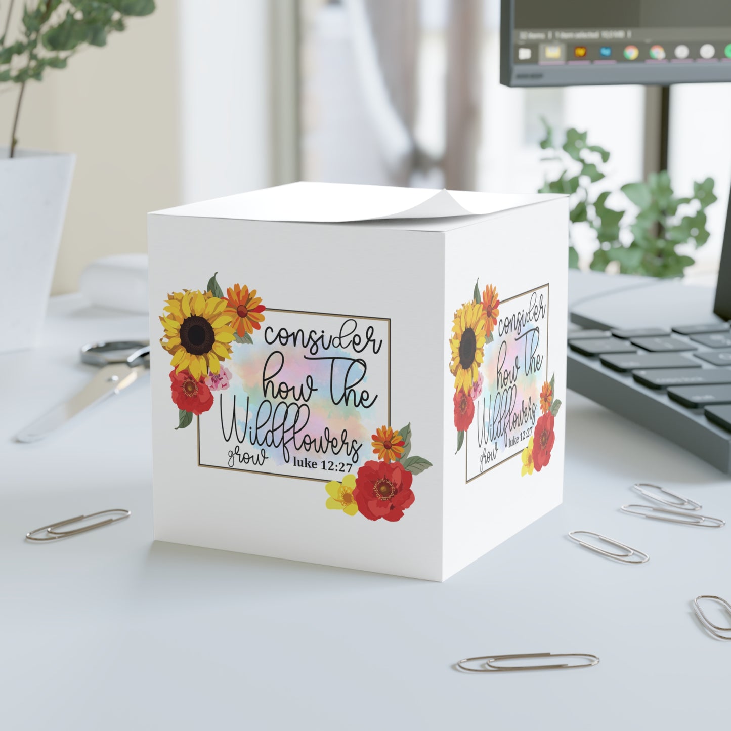 Consider the Wildflowers Note Cube