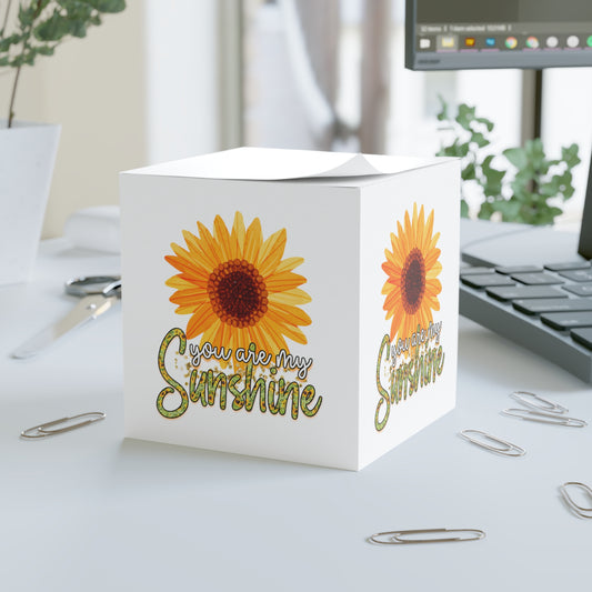 You Are My Sunshine Note Cube