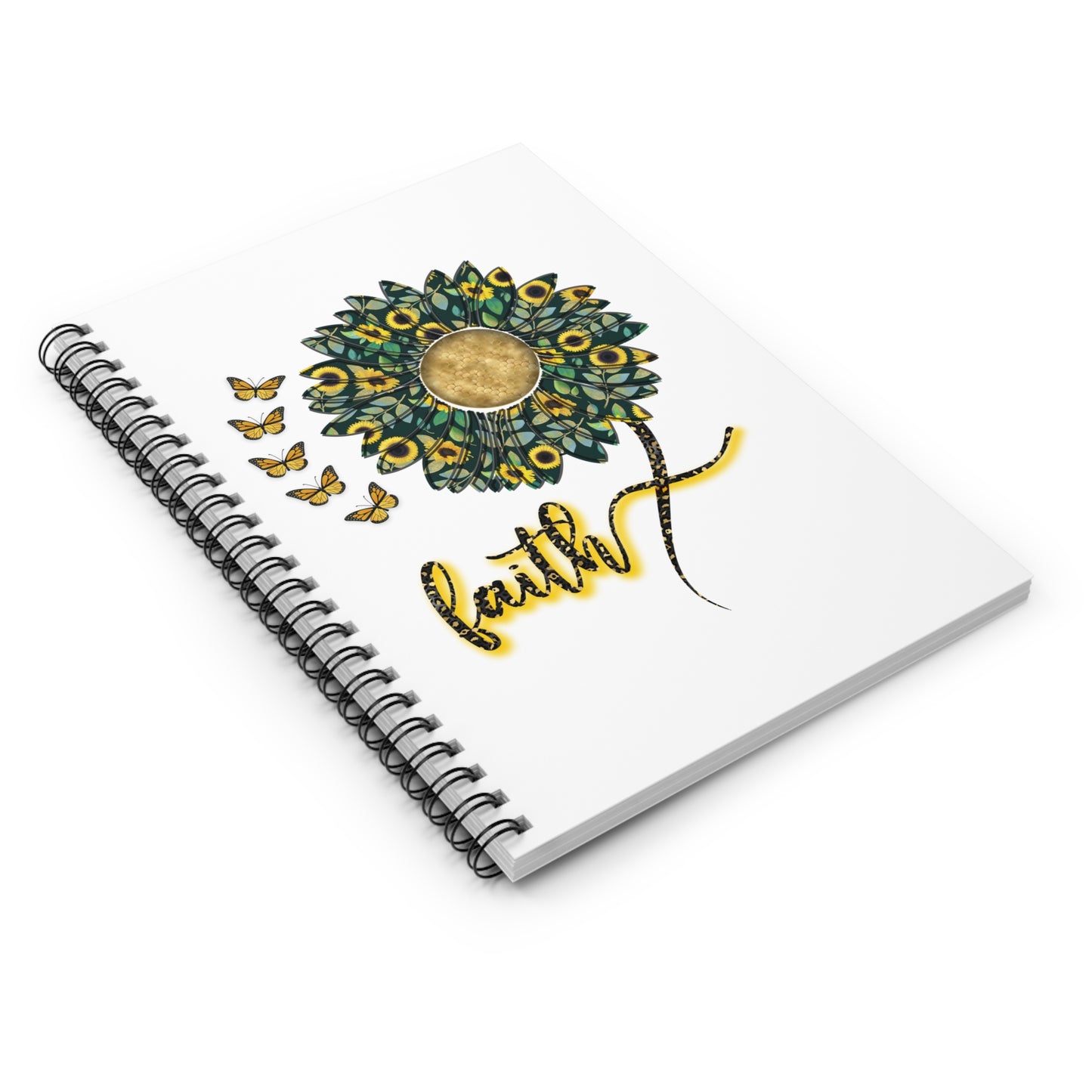 Sunflower of Faith Spiral Notebook - Ruled Line