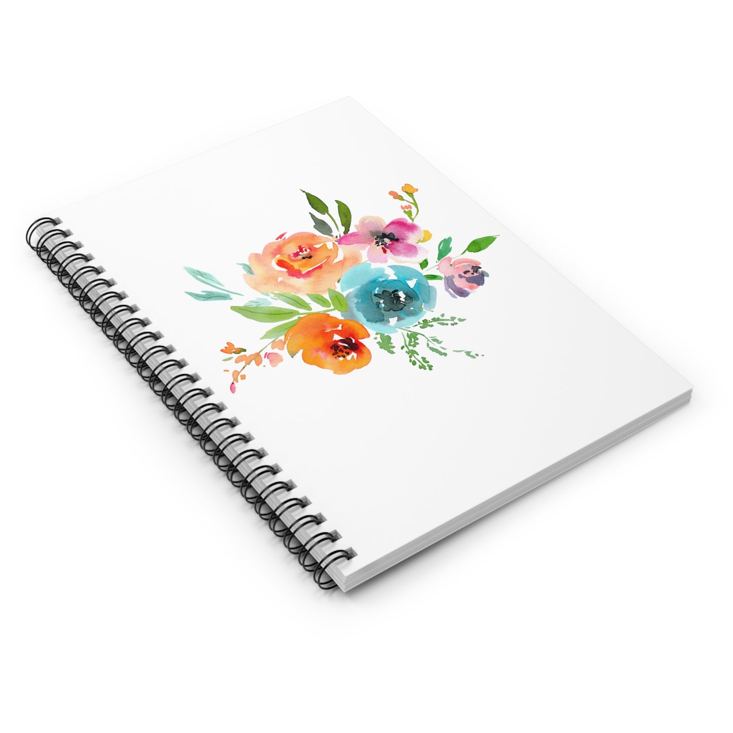 Bright Floral Bouquet Spiral Notebook - Ruled Line