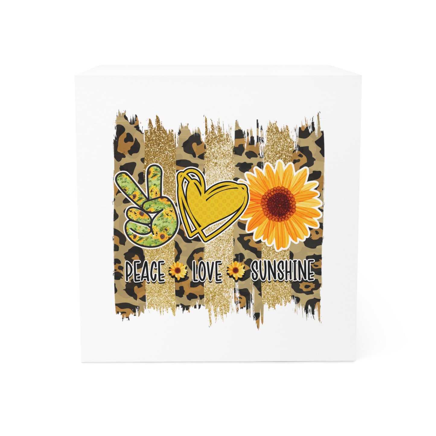 Peace Love Sunshine Note Cube