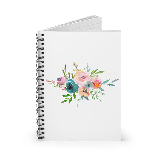 Light Floral Bouquet Spiral Notebook - Ruled Line