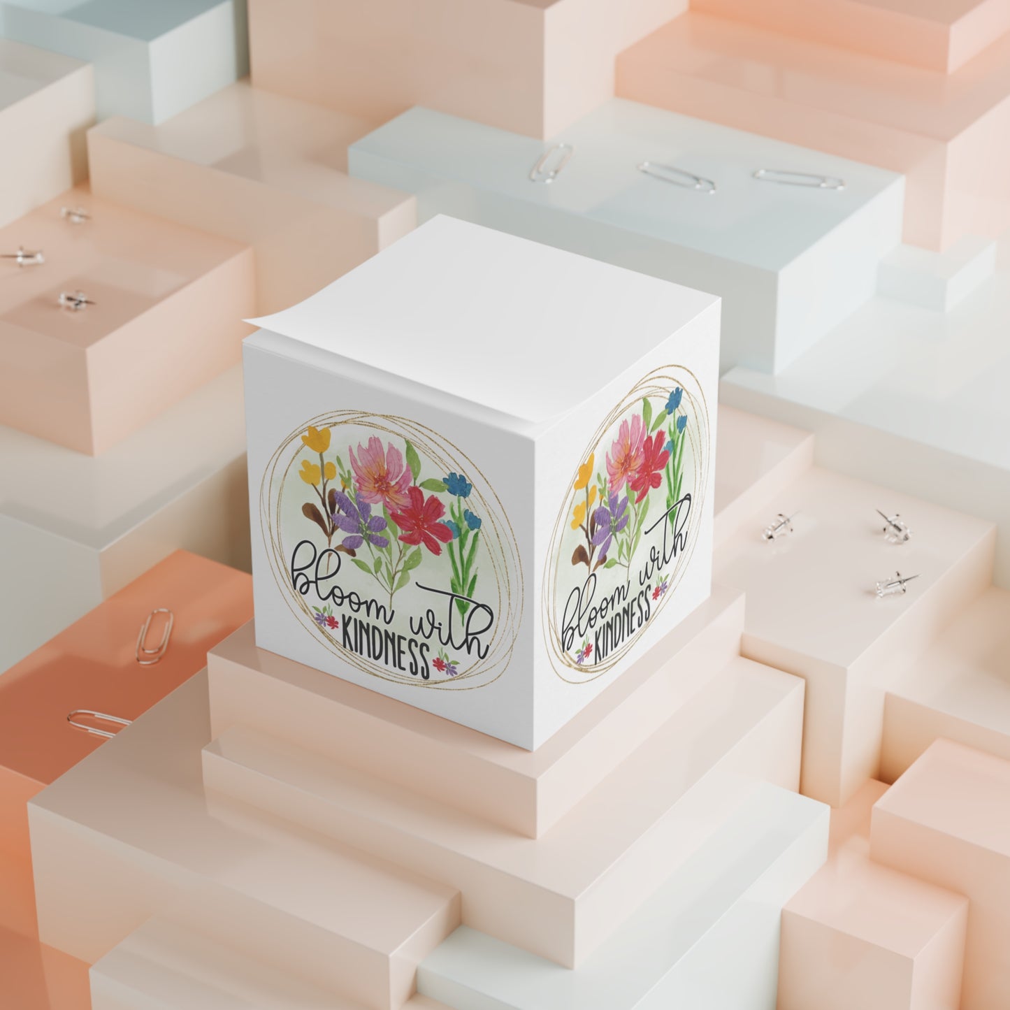 Bloom with Kindness Note Cube