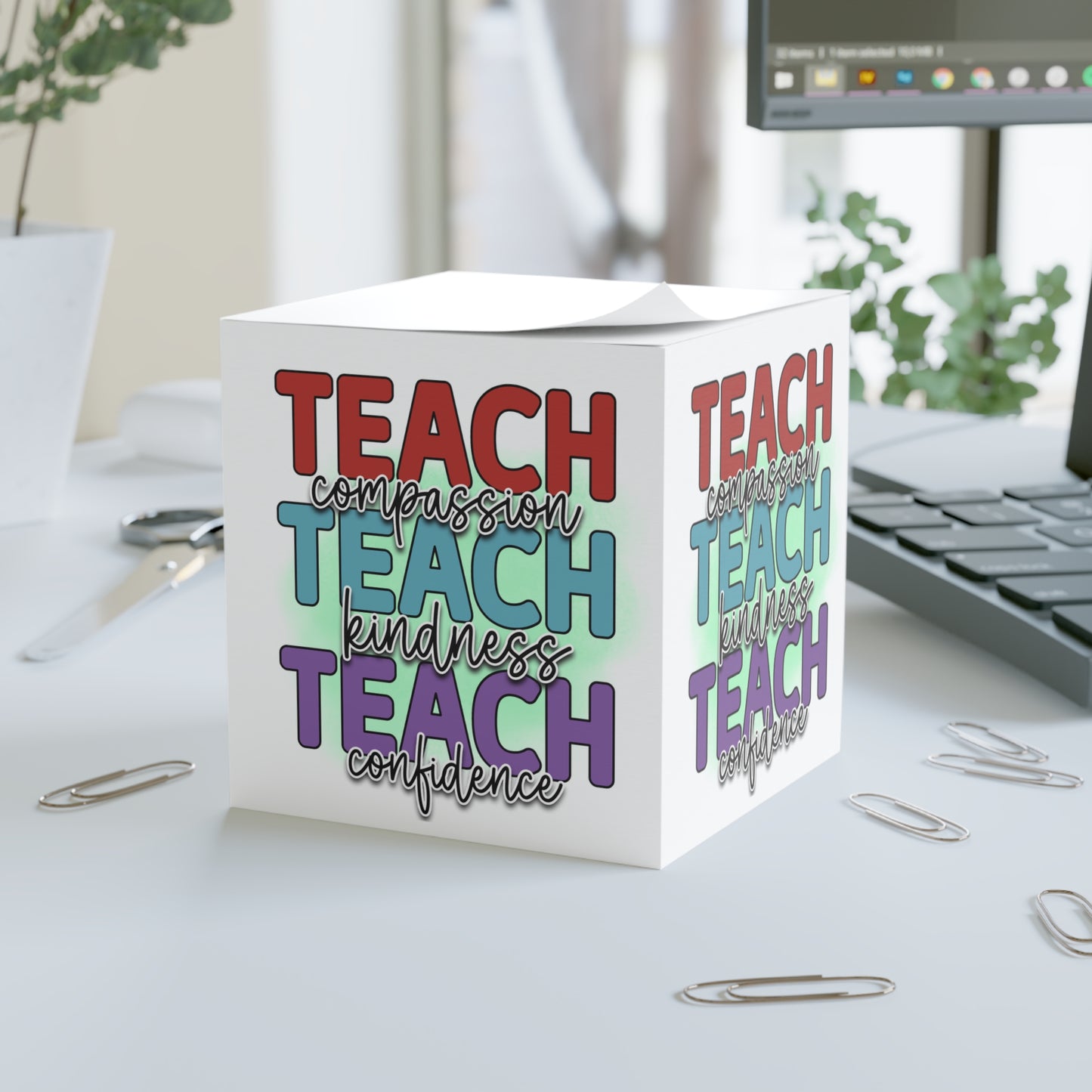 Teach Teach Teach Note Cube
