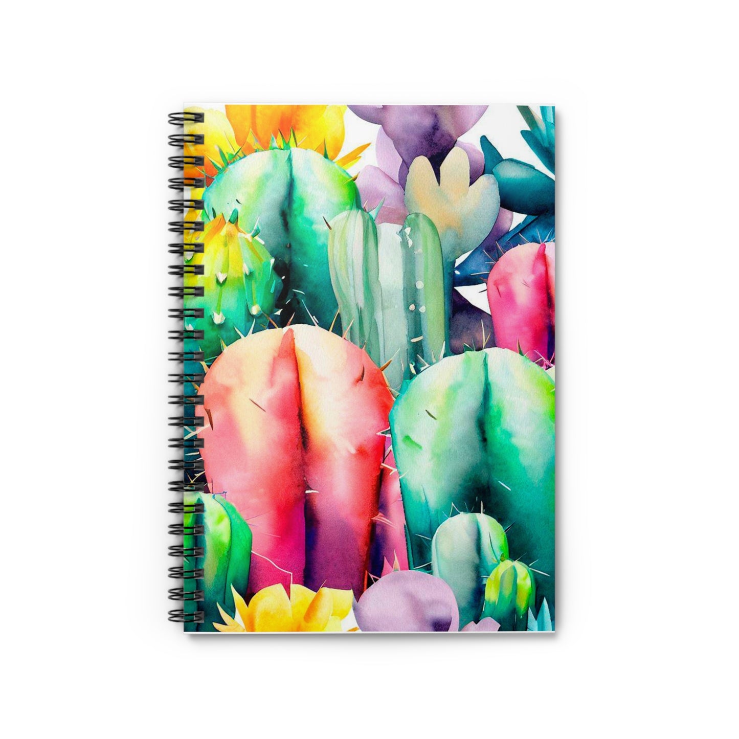 WaterColor Cactus Spiral Notebook - Ruled Line