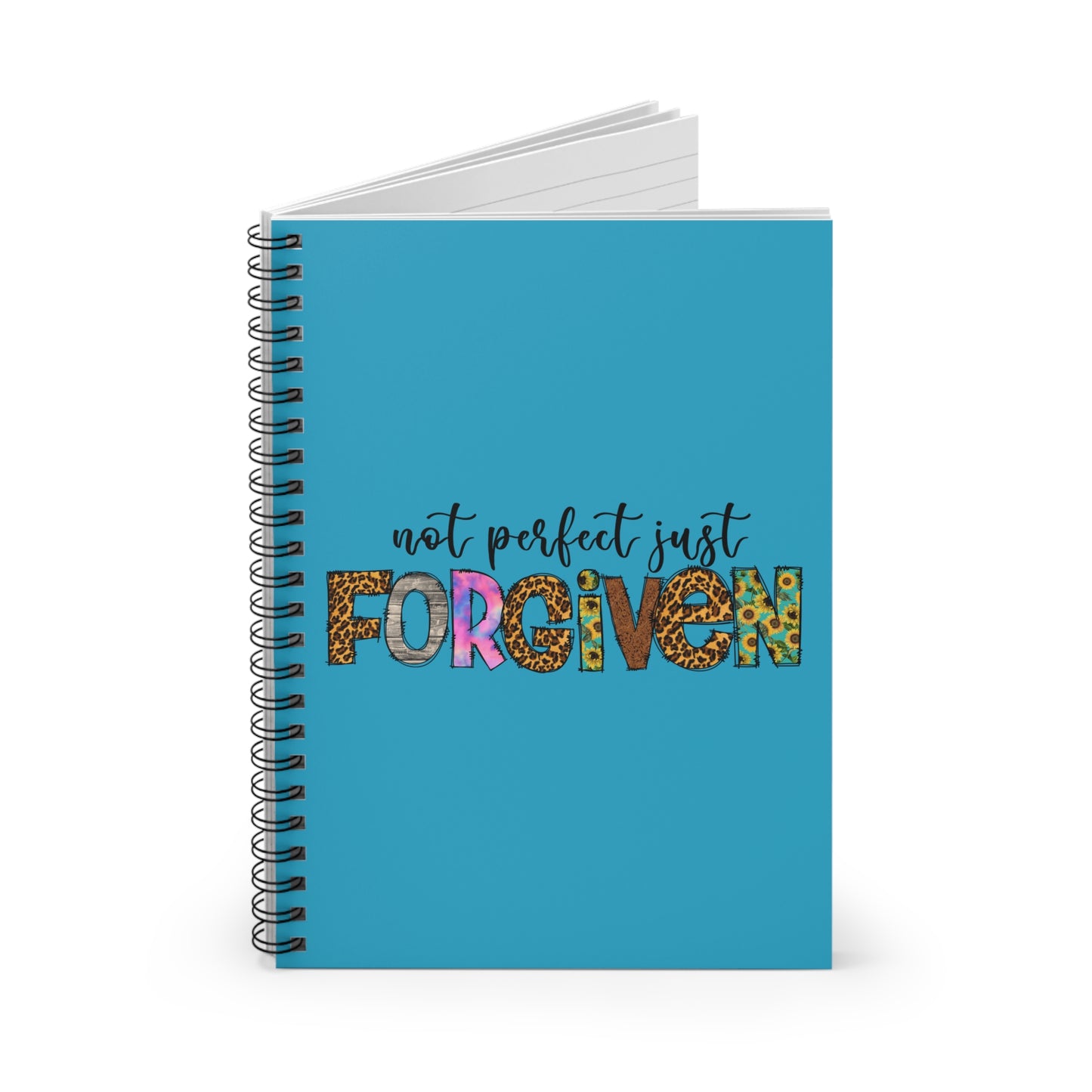 Forgiven Spiral Notebook - Ruled Line- Turquoise