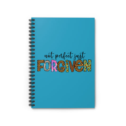 Forgiven Spiral Notebook - Ruled Line- Turquoise