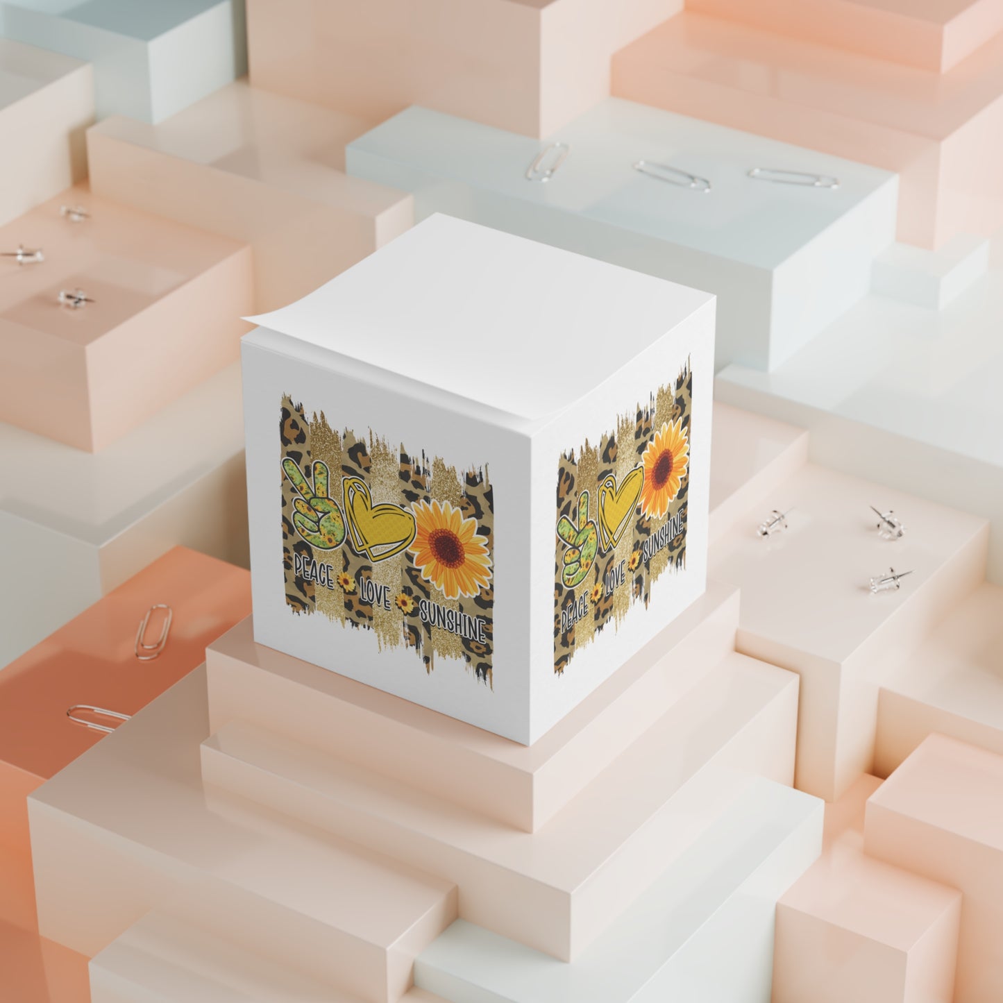 Peace Love Sunshine Note Cube